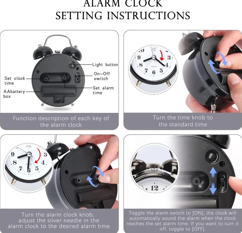 Super-xtremely Extra Loud Alarm Clock for Very Heavy Sleeper Battery Backup NEW