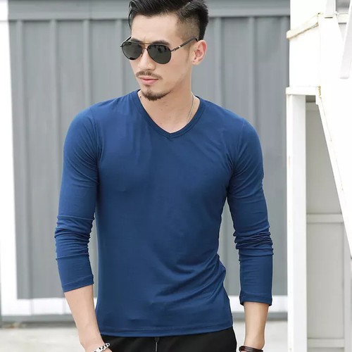 T-shirt Manches Longues Gymshark – Homme – Bleu – Taille L – Slim – Très Bon état