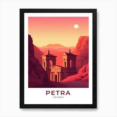 Jordan Petra Travel 1 Kunstdruck gerahmt Wandbild Poster Leinwanddruck Bild