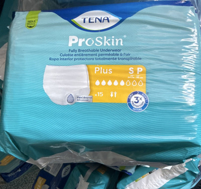 Tena ProSkin Plus Fully Breathable Disposable Underwear Plus SP White 15 Pack