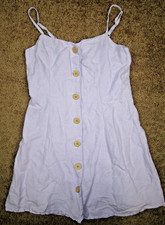 Urban Outfitters  Linen Blend Sleeveless Halter Mini Sundress Purple Size S-P