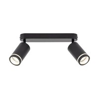 Deckenstrahler Deckenlampe Metall 43,5Cm Lang Verstellbar Schwarz 2-Flammig GU10