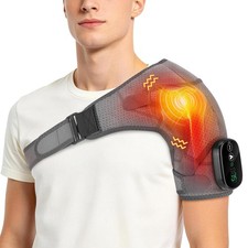 Cordless Shoulder Heating Pad with Massage for Rotator Cuff Pain
