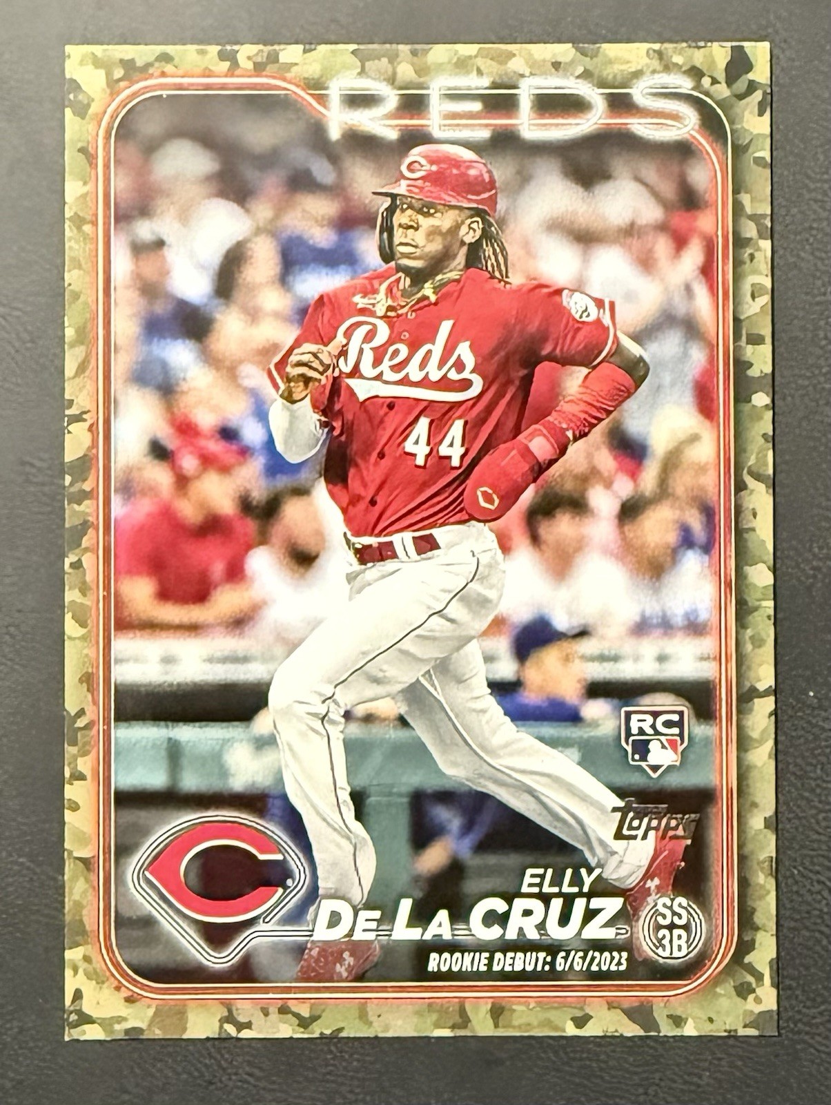 Elly De La Cruz 2024 Topps Update US350 Memorial Day Camo SP #16/25 - Reds