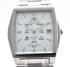 ORIENT Three Star PMAA-C2 Silver Dial Day Date 34mm Automatic Men's Watch Japan