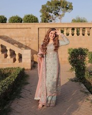 SALWAR KAMEEZ PAKISTANI INDIAN WEDDING PARTY WEAR DRESS BOLLYWOOD SUIT SHARARA