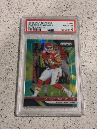 2018 Panini Prizm Patrick Mahomes Hyper Prizm /275 PSA 10 GEM MINT Chiefs