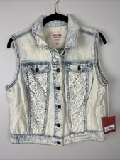Mossimo Supply Co Light Denim And Lace Vest F...