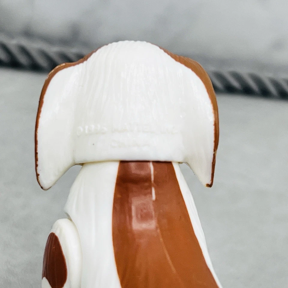 Mattel Barbie veterinaria 1995 Pet Doctor marrón blanco perro cachorro manchado figura de colección Foto 3 de 4