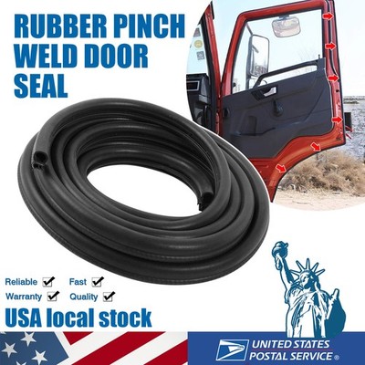 Black U Shape with Side Bulb Soundproof Reduce Noise Car Door Rubber Seal Strip