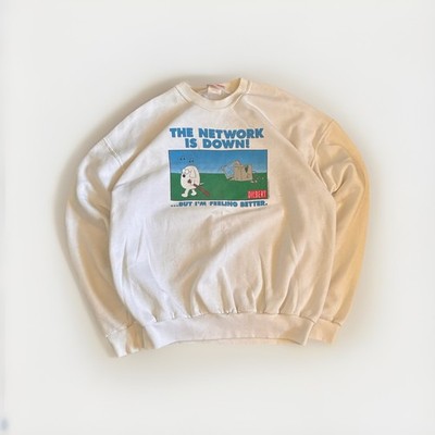 Vintage Dilbert The Network Is Down Sweatshirt 90s XL Cartoon Crewneck (D464)