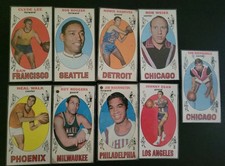 1969-70 Topps Basketball Lot - 9 Cards - W/ Clyde Lee and Bob Boozer