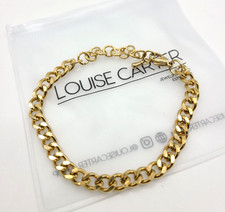 Louise Carter 6mm Gold Plated Curb Chain Bracelet 6"-8"