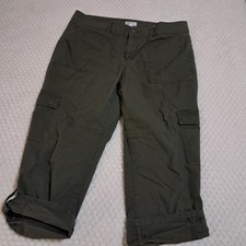 Market & Spruce Cargo Capri Women Size 12 Olive