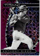 2021 Panini Chronicles #1 Anthony Rizzo Titan Blue Velocity