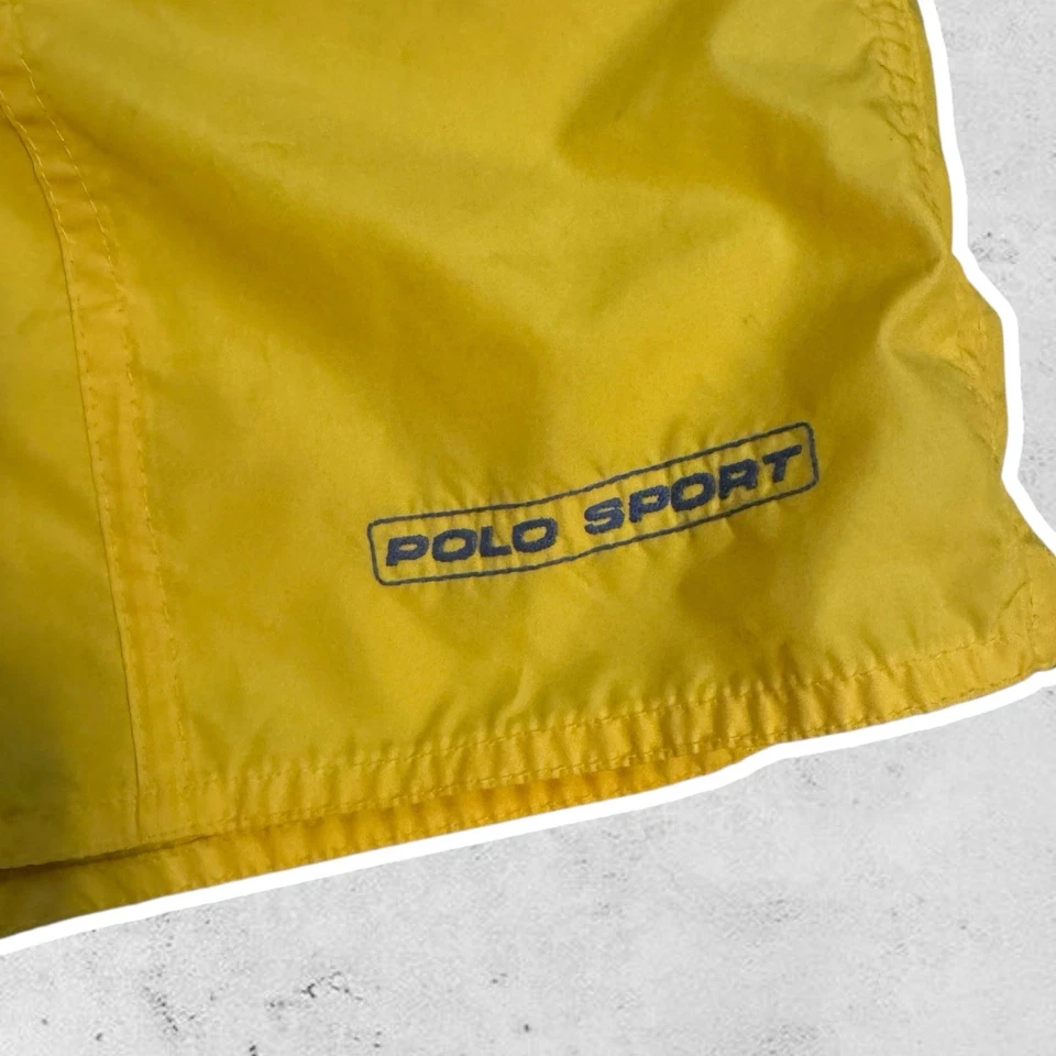 Baús de natação masculinos vintage polo esportivo amarelo Ralph Lauren | Médio - Imagem 2 de 4