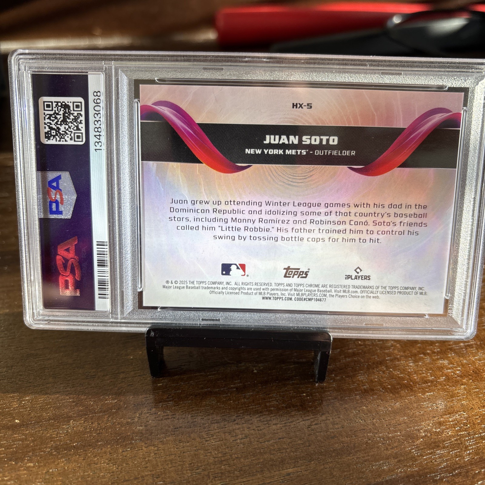 2025 TOPPS CHROME HELIX #HX5 JUAN SOTO PSA 10 view 2