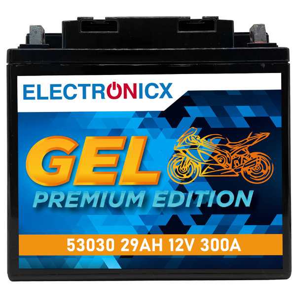 Electronicx Y60-N30L-A GEL Motorradbatterie 12V 29Ah 300A/EN – Wartungsfrei, Aus-image