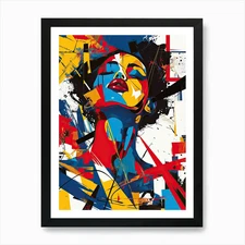 Abstract Pop Art Art Print Framed W Framed Wall Art Poster Canvas Print Picture