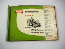 Fahr D133N D133T Schlepper mit Güldner 3LKN Motor Ersatzteilliste 1960
