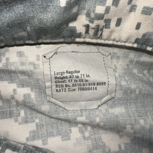 VTG Genuine US army field jacket BDU digital ACU camo shirts military Sz L - Picture 2 of 13