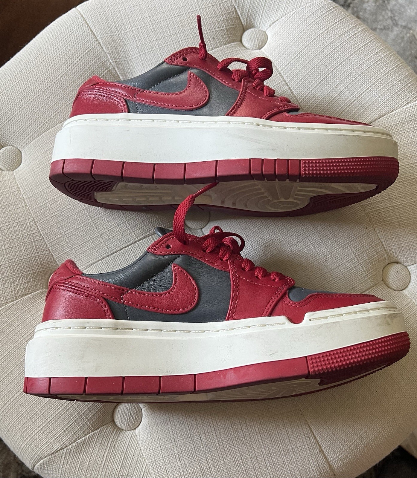 Nike Air Jordan 1 Elevate Low Platform Red & Grey DH7004-006 Women’s Size 5.5