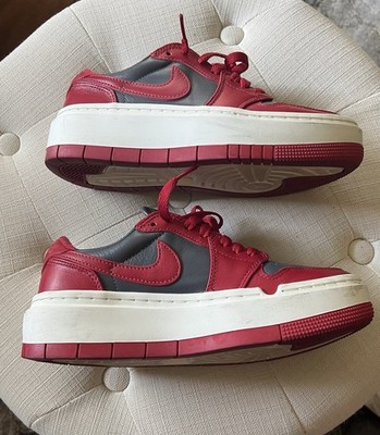 Nike Air Jordan 1 Elevate Low Platform Red & Grey DH7004-006 Women s Size 5.5