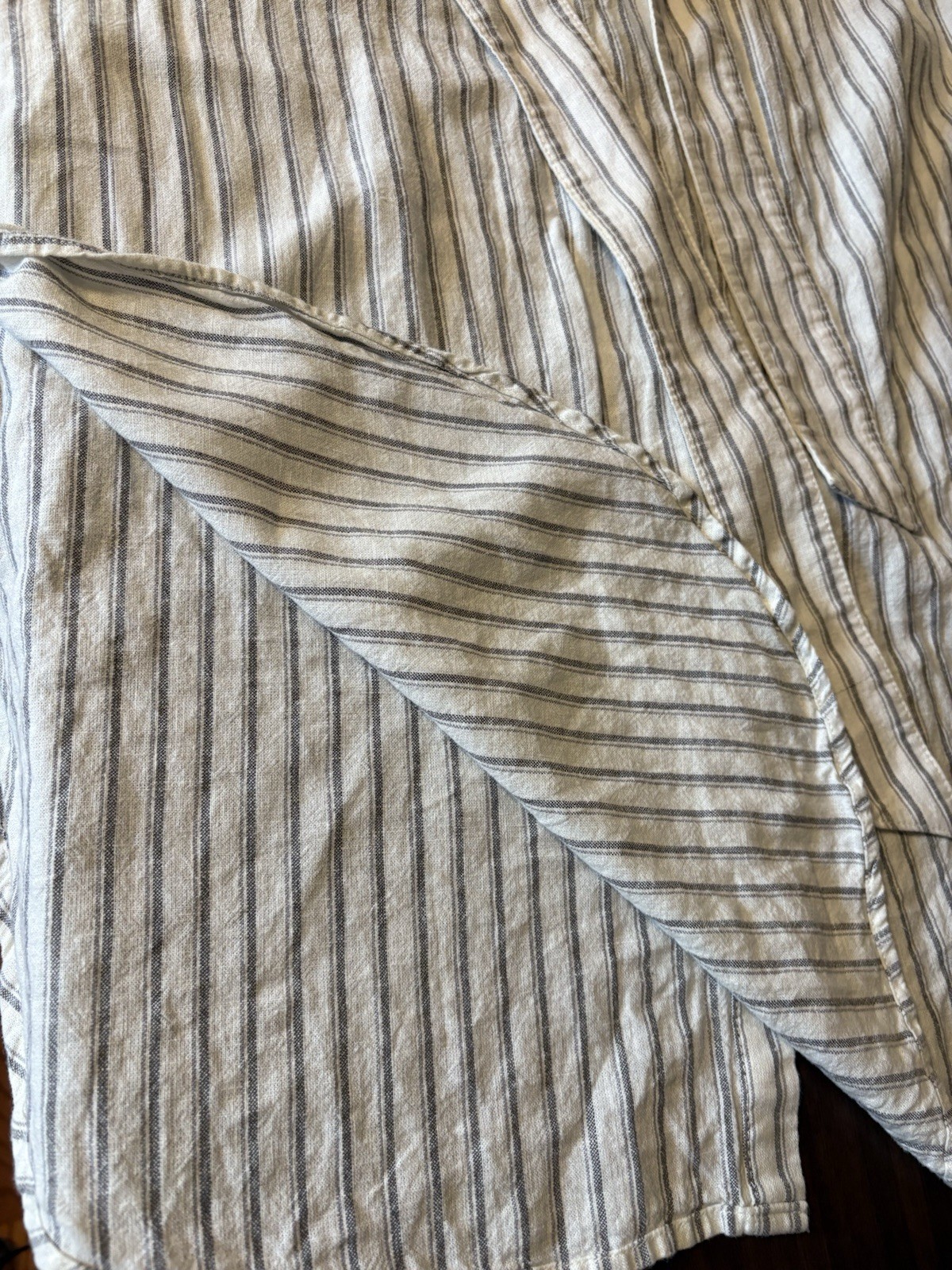 GAP Linen Blend Full Button Front Shirtdress Slee… - image 13