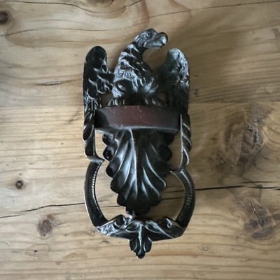 Antiker / Vintage Bronze Adler schwerer Türklopfer alter Türbeschlag 18 cm