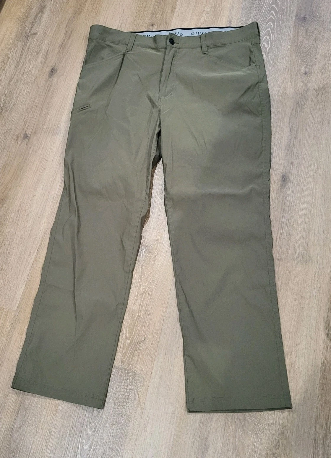 Orvis Tech Pant Mens 40x30 Stretch Lightweight Travel Fishing Hiking Khaki Olive
