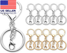 10 Pack a Set Metal Lobster Claw Clasps and Key Rings, Key Chain Accessories, Ke