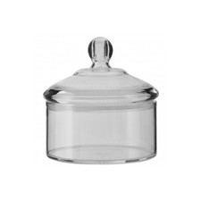 Image of Gozo Small Transparent Kitchen Food Storage Airtight Round Canister Jar with Lid