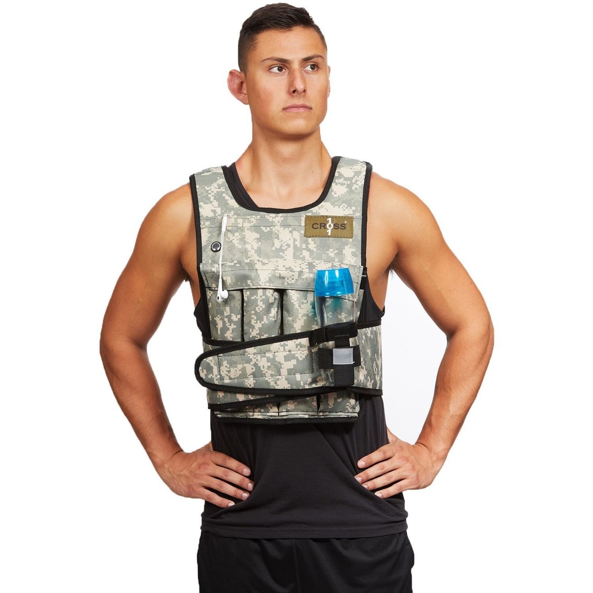 20LBS - 140LBS Adjustable Weighted Vest With Shoulder Pads Option 