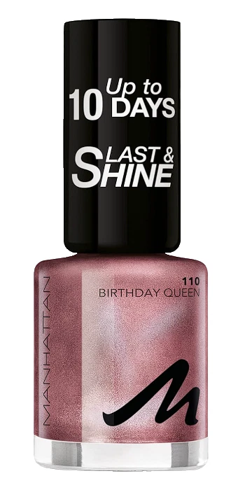 Manhattan Last und Shine Nagellack, Nr.110 Birthday Queen, 1er Pack (1 X 10 ml)