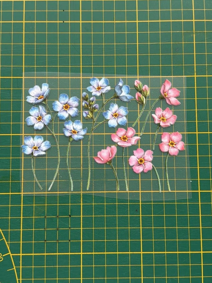 Blumen Set zum Aufbügeln (Blumen, Bügelbilder, Applikation für Schuhe, Kleidung) - Bild 3 von 3