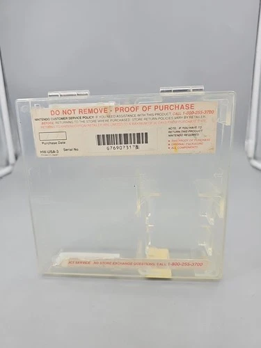 Vintage Nintendo GameBoy Clear Plastic OEM Case Play It Loud CASE ONLY