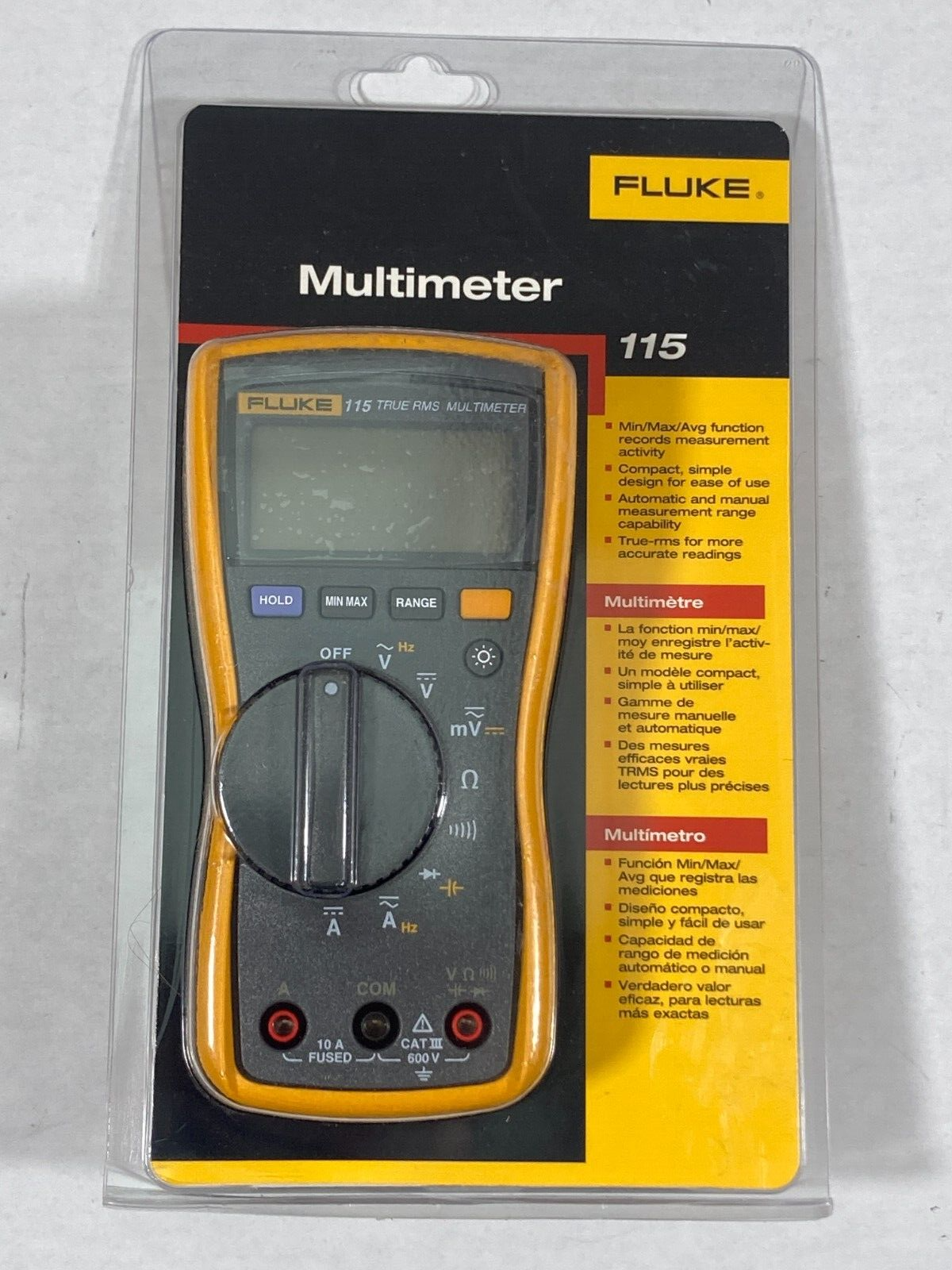 Fluke Digital Truerms Multimeter 10 Amp 600-Volt