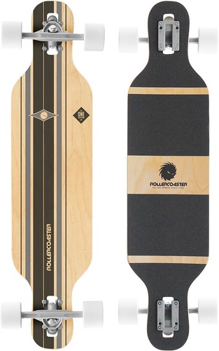 ROLLERCOASTER Longboard Skateboard Komplett STRIPES THE ONE EDITION DT Longboard