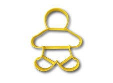 Gingerbread Cookie Cutter ( Outline ) - Choose Your Own Size