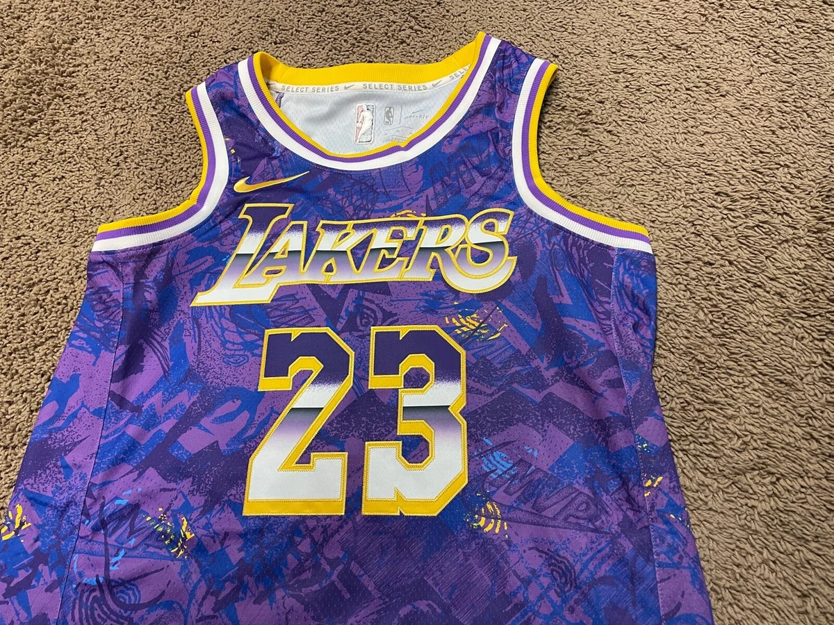 LeBron James Los Angeles Lakers 2022/23 Select Series Men's Nike Dri-FIT NBA Swingman Jersey.