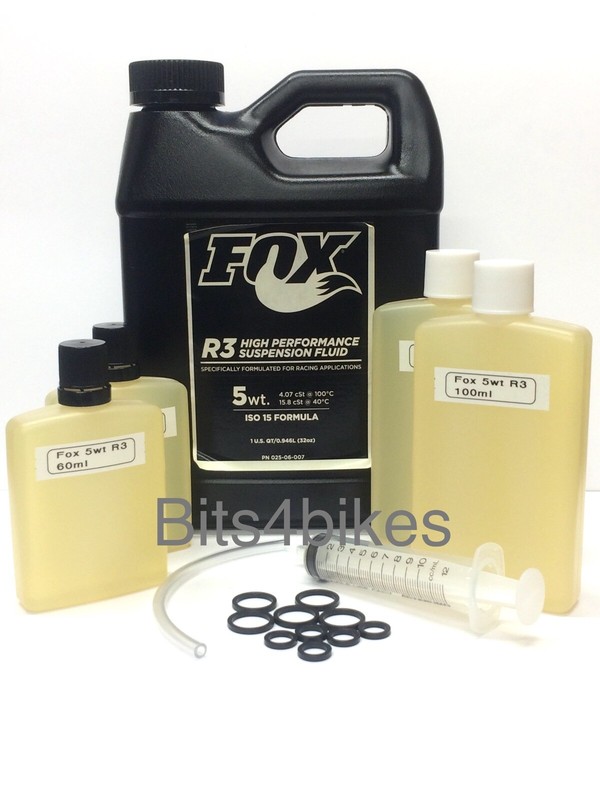 Fox 5wt R3 fork oil for Fox 32 34 36 40 Crush Washer Foam Rings Syringe