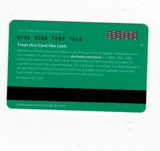STARBUCKS Gift Card 2021 Summer - c2020 - Colllectible - NO Value