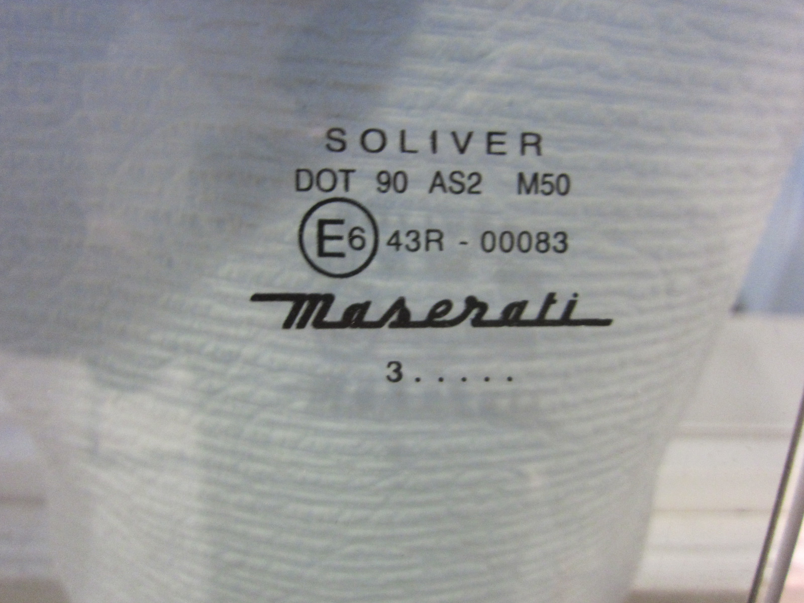 Maserati 3200,4200 - LH Side Door Glass - P/N 387700305