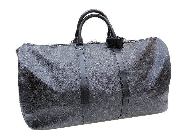 LOUIS VUITTON M40605 Keepall Bandouliere 55 Monogram Eclipse Black  