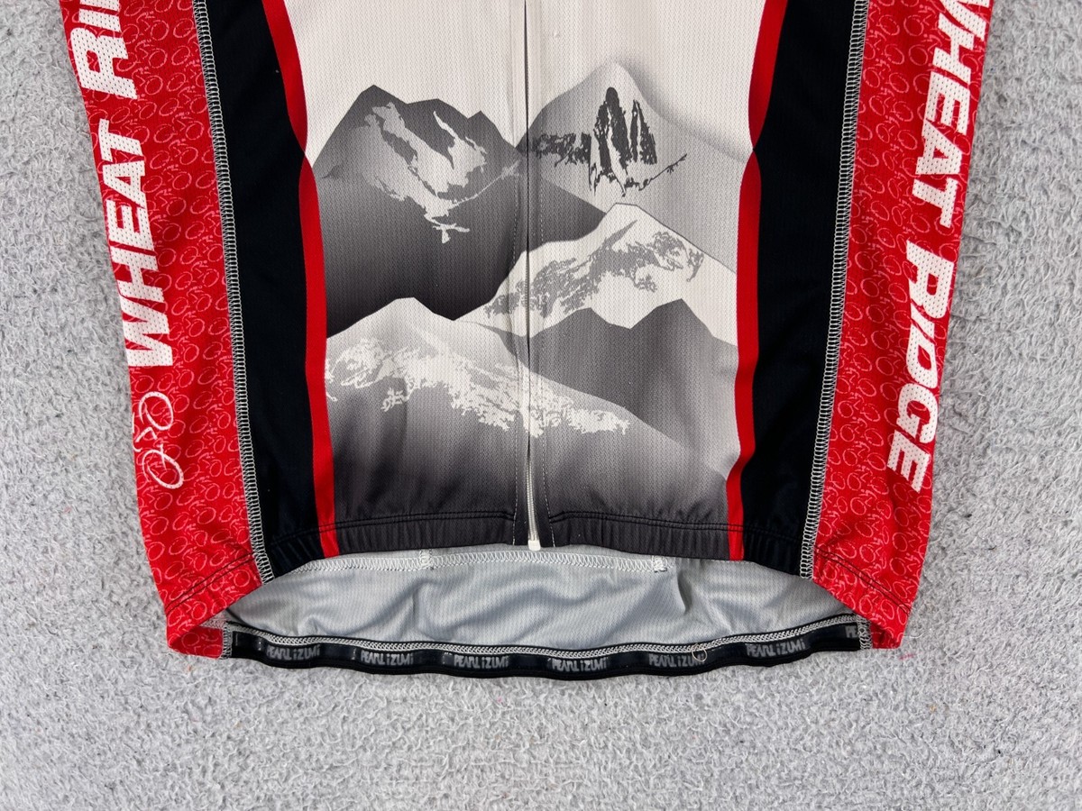 PEARL IZUMI サイクルロードジャージ 日本製 ホワイト/レッド Pearl Izumi Cycling Jersey Adult Small White Red Wheat Ridge