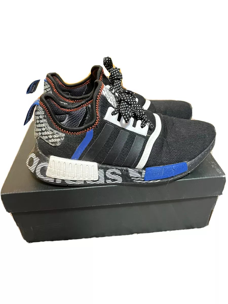 Adidas nmd r1 black-collegiate royal-active red top