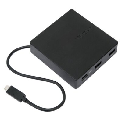 Targus Dock 412: USB-C Reise-Dockingstation mit Stromversorgung schwarz