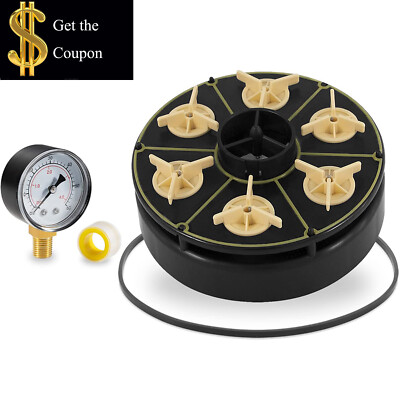 6-Port Gear Module + Pressure Gauge for Paramount Water Valve 004-302-4408-00