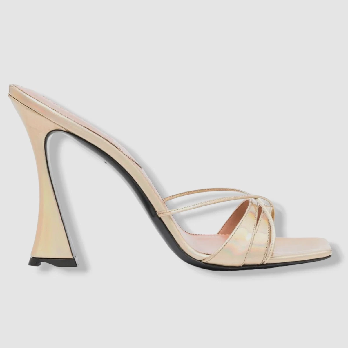 Metallic mules shop heels