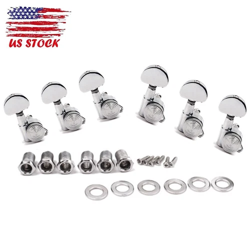 Chrome Style Guitar Locking Tuners Tuning Pegs Machine Heads 6R  for ST TL Tele